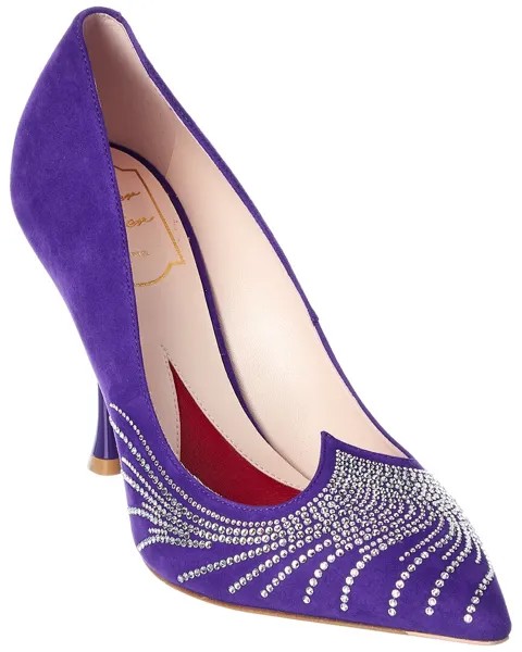 Roger Vivier Замшевые туфли I Love Vivier, фиолетовый