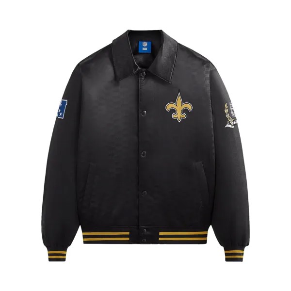 Kith For The NFL: атласный бомбер Saints, черный