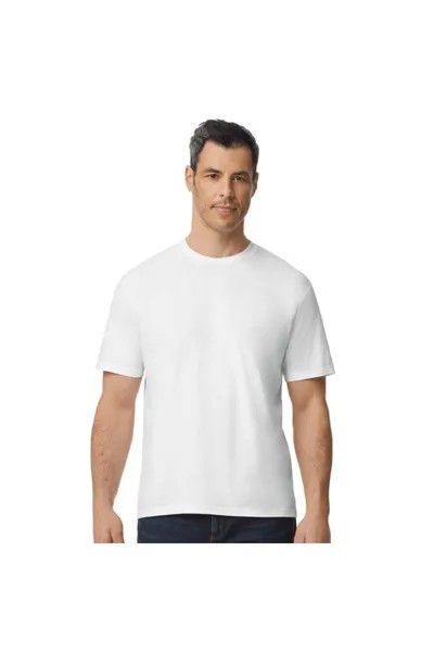 Однотонная футболка Softstyle средней плотности Gildan, белый