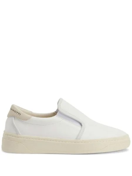 Giuseppe Zanotti кожаные слипоны, белый