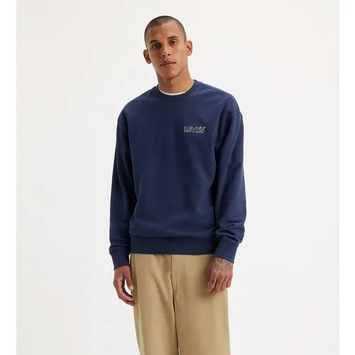 Свитшот Levi's Relaxed Fit Graphic Crewneck Sweatshirt, размер L, синий