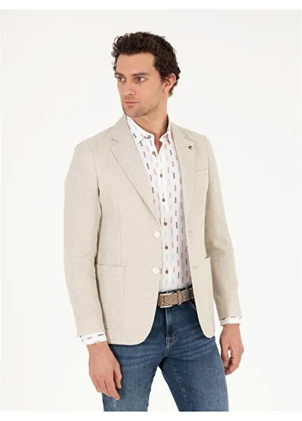 Мужская микро-куртка Slim Fit бежевого цвета CRESPO Cacharel, бежевый