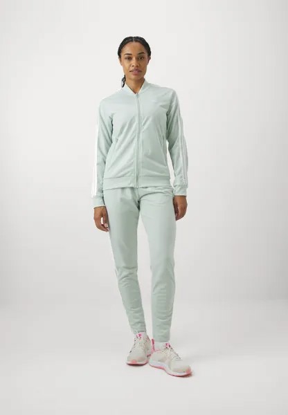 Спортивный костюм ESSENTIALS 3-STRIPES adidas, зеленый