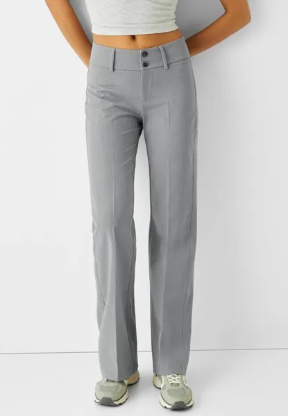 Брюки Tailored Bershka, цвет mottled grey