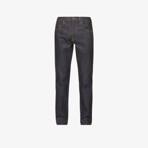 Джинсы прямого кроя Gritty Jackson классического кроя Nudie Jeans, темно-синий