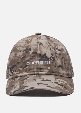 Кепка Carhartt WIP Canvas Script 7.7 Oz, цвет камуфляжный