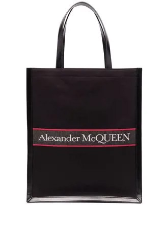Alexander McQueen сумка-тоут с вышитым логотипом