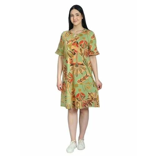 Платье Alfa Collection, размер 54, зеленый