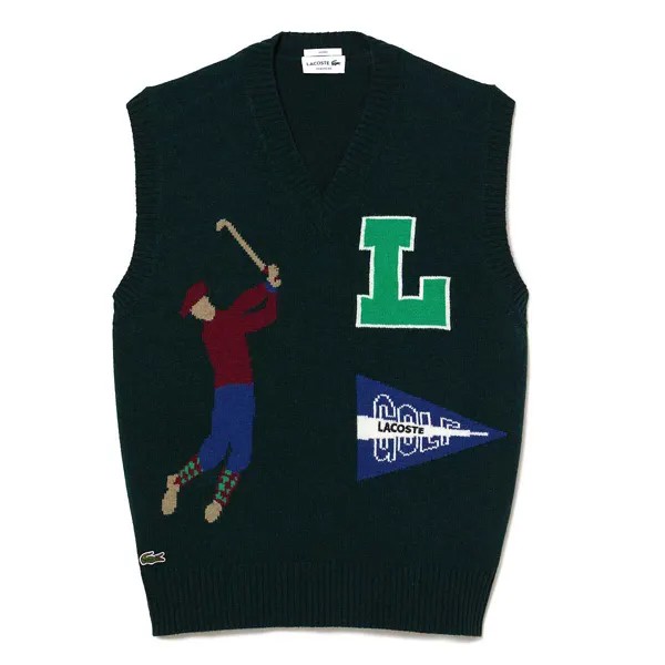 Свитер PATCH KNIT VEST Lacoste, цвет Braun