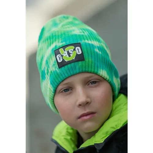 Шапка бини Orso Bianco, размер 54, зеленый