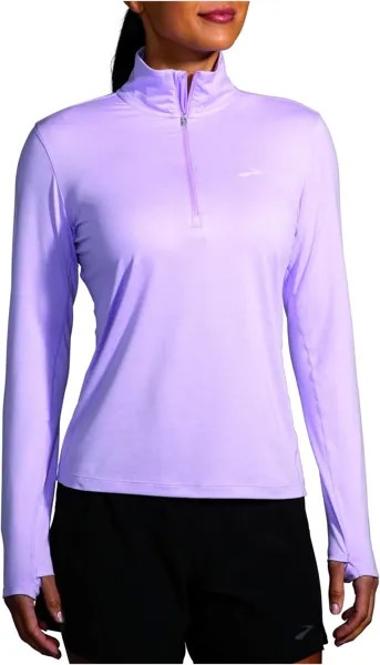 Футболка Brooks Dash 1/2 Zip 2.0, цвет Heather Purple