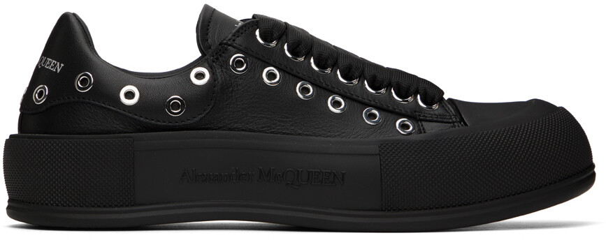 Черные кеды плимсолл Alexander McQueen