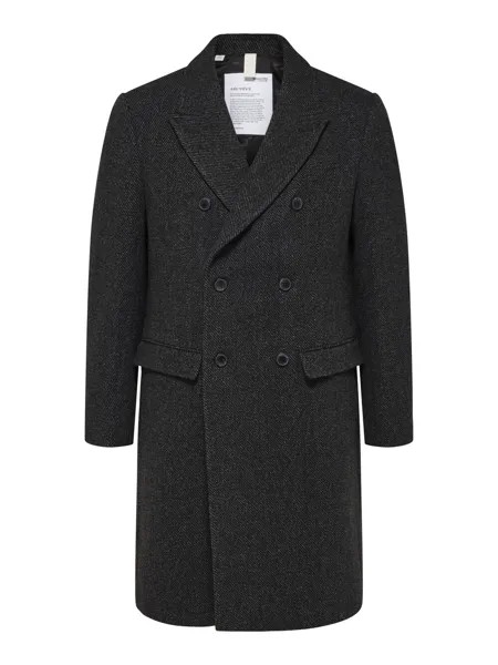 Межсезонное пальто SELECTED HOMME Archive, пестрый черный