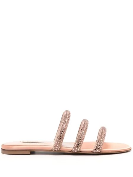 Casadei шлепанцы Stratosphere с кристаллами, розовый