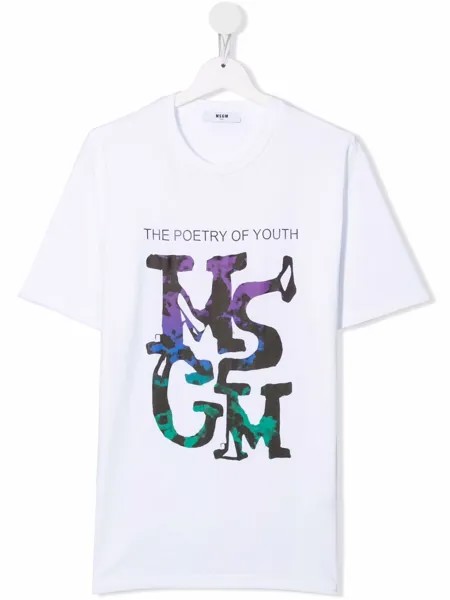 MSGM Kids футболка с логотипом