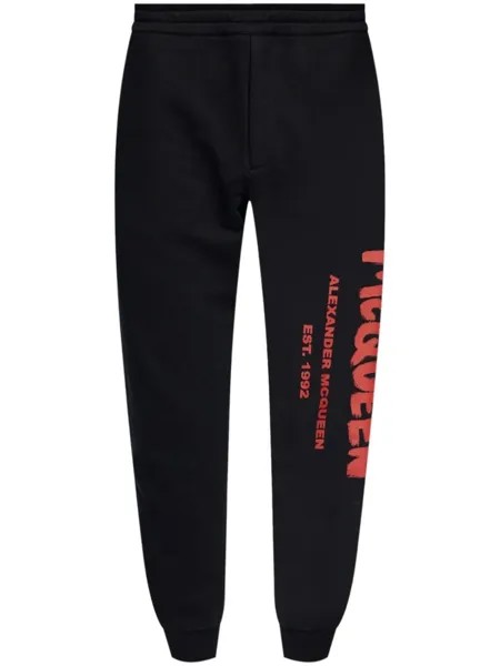 Спортивные брюки Graffiti Alexander McQueen, черный