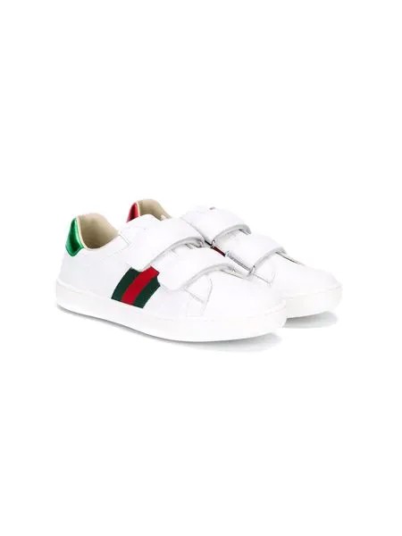 Gucci Kids кроссовки с застежками на липучках