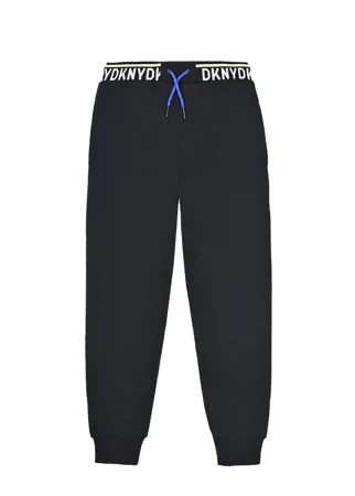 Черные спортивные брюки с логотипом DKNY