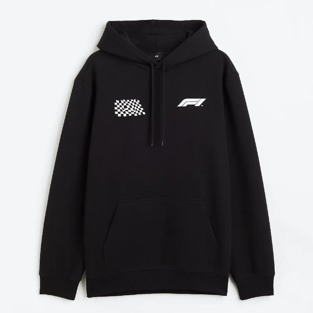 Толстовка H&M Regular Fit Formula 1, черный