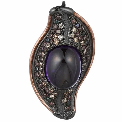 Подвеска ELEMENT47, серебро, 925 проба, фианит