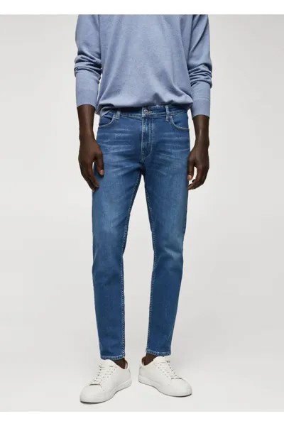 Укороченные зауженные джинсы Tom Mango, синий