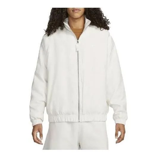 Куртка NikeLab Solo Swoosh Satin Bomber Jacket Asia Sizing 'Phantom White', белый