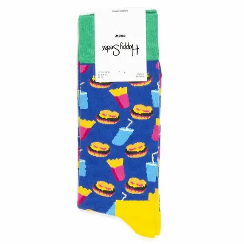 Носки Happy Socks Мужские носки с рисунками Happy Socks, размер 41-46, голубой