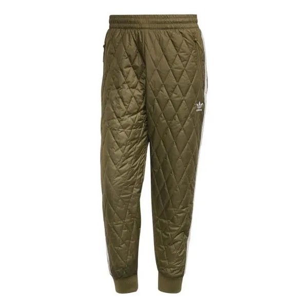 Спортивные штаны Men's adidas originals Embroidered Logo Stripe Design Casual Sports Pants/Trousers/Joggers Olive Green, мультиколор