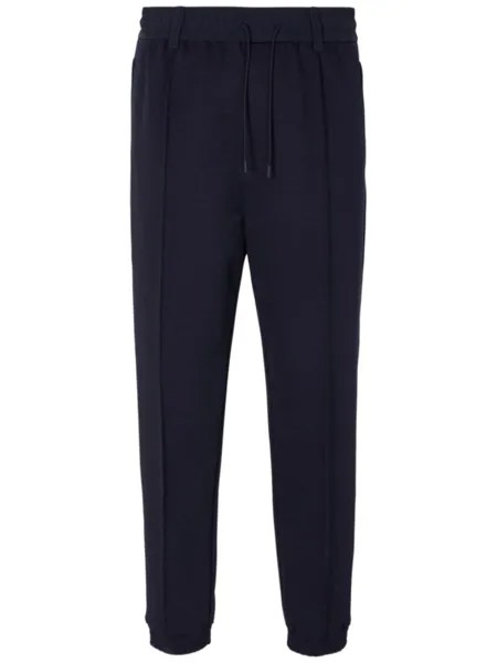 Emporio Armani зауженные спортивные брюки из джерси, синий