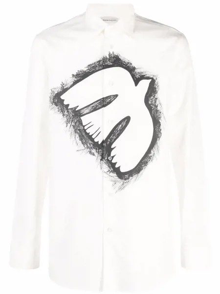 Alexander McQueen рубашка с принтом
