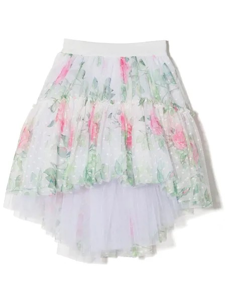 Monnalisa юбка мини Rose из тюля