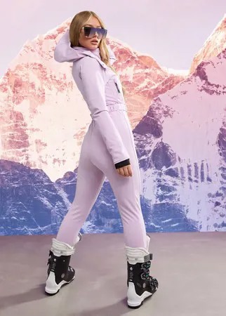 Горнолыжный облегающий комбинезон с поясом и капюшоном ASOS 4505 ski-Фиолетовый цвет