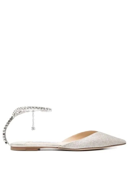 Jimmy Choo туфли Saeda с кристаллами, золотистый