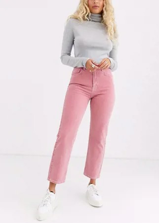 Коралловые прямые джинсы ASOS DESIGN-Розовый