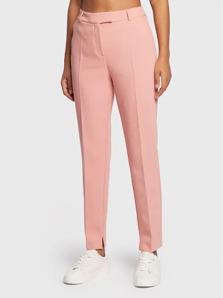 Тканевые брюки узкого кроя Comma, розовый