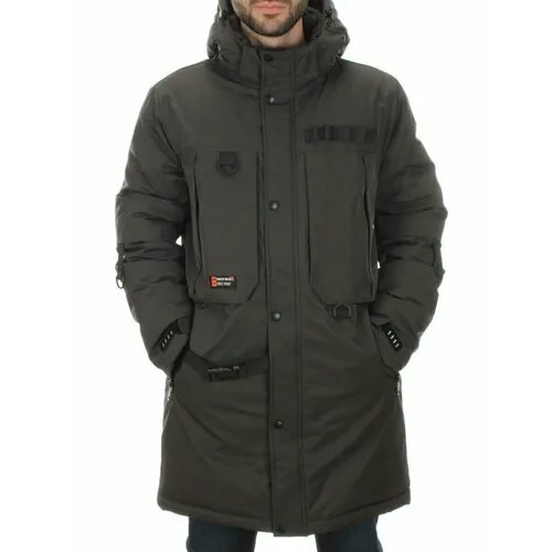 Куртка  зимняя, силуэт прямой, воздухопроницаемая, внутренний карман, капюшон, стеганая, карманы, грязеотталкивающая, ветрозащитная, подкладка, манжеты, размер 50, серый