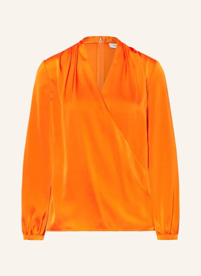 Блузка-рубашка из атласа Calvin Klein, оранжевый