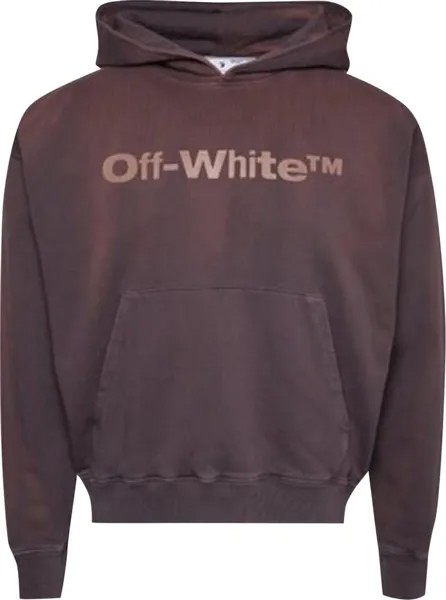Худи Off-White Laundry Logos Skate Hoodie 'Aubergine', фиолетовый