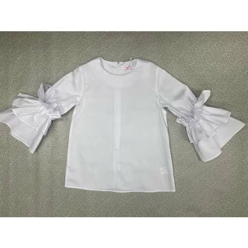 Блуза Colabear, размер 128/64, белый