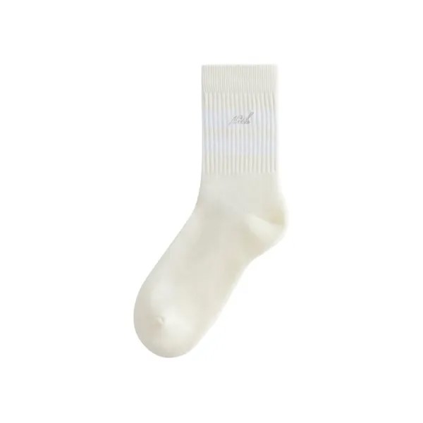 Носки Kith Striped Mid Crew Socks With Script Embroidery, цвет Sandrift