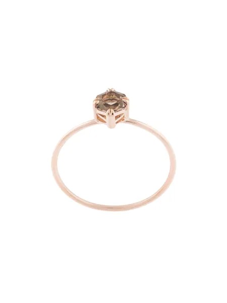 Natalie Marie кольцо из розового золота с дымчатым кварцем