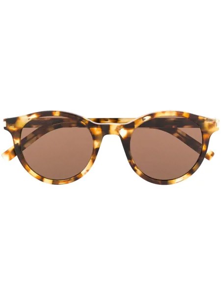 Saint Laurent Eyewear солнцезащитные очки SL342 в круглой оправе
