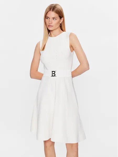 Коктейльное платье стандартного кроя Blugirl Blumarine, белый