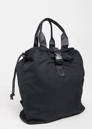 Черный рюкзак с контрастными шнурками ASOS DESIGN