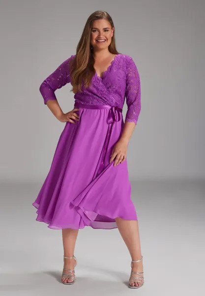 Коктейльное/праздничное платье Swing Curve, цвет purple