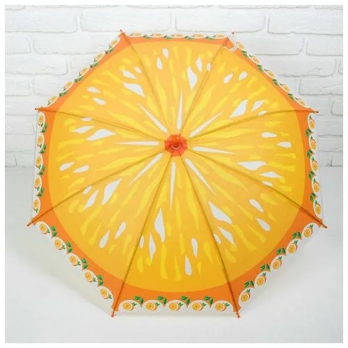 Зонт-трость ЛАС ИГРАС, оранжевый, желтый