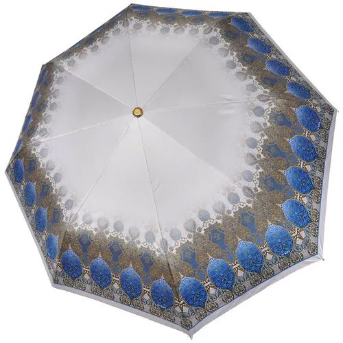 Мини-зонт из эпонжа L4700 серо-синий (полный автомат) 106 см Isotoner