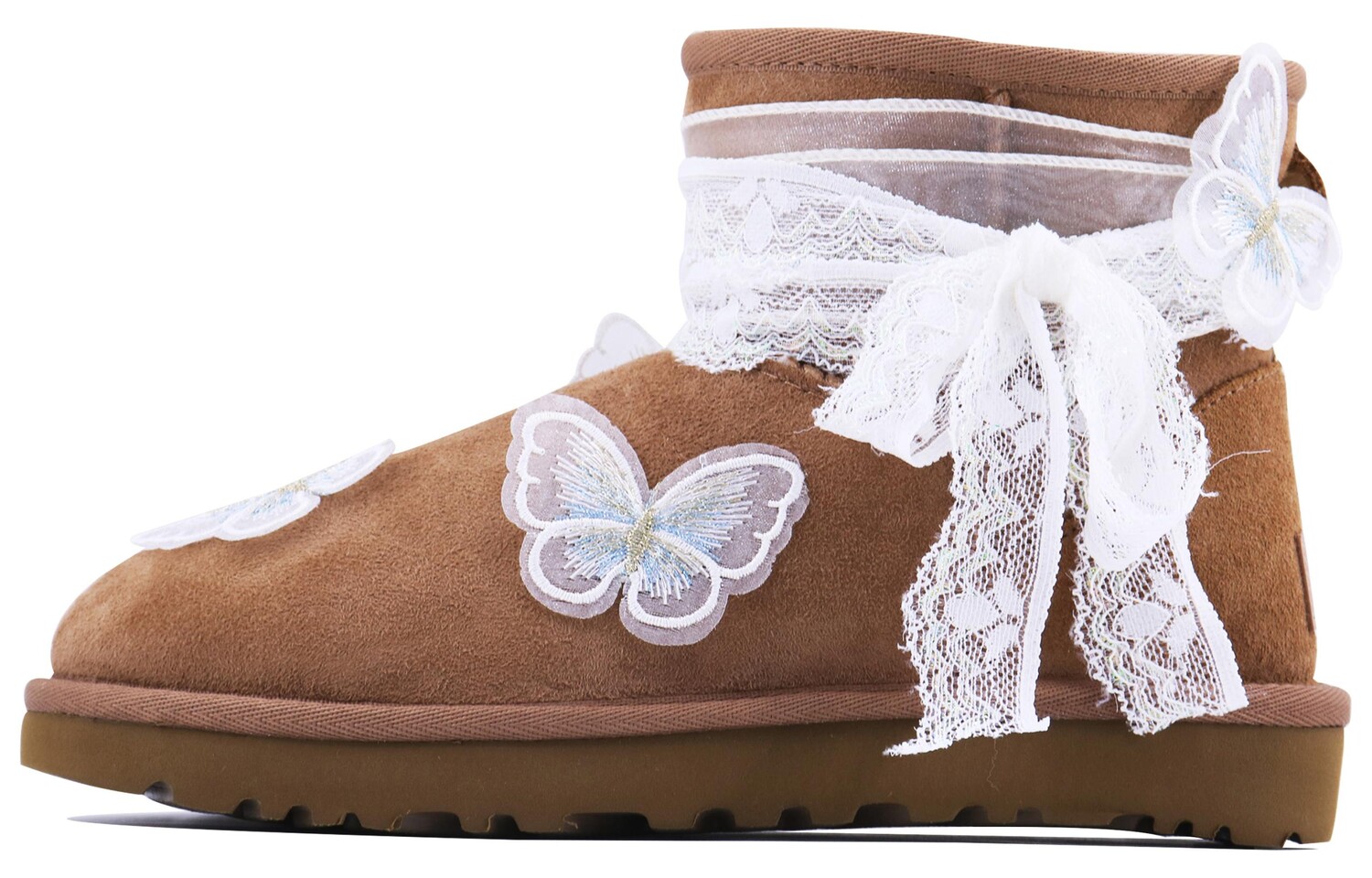 CLASSIC MINI Зимние ботинки женские белые/коричневые Ugg