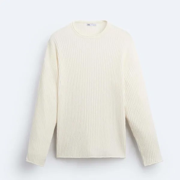 Джемпер Zara Ribbed Textured, молочный