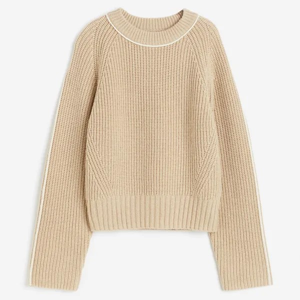 Свитер H&M Wool-blend, светло-бежевый